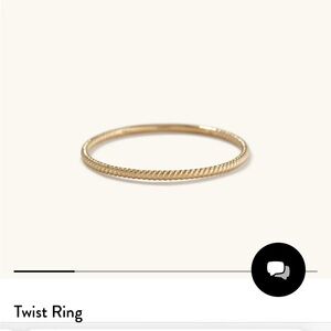 Mejuri 14k gold twist ring